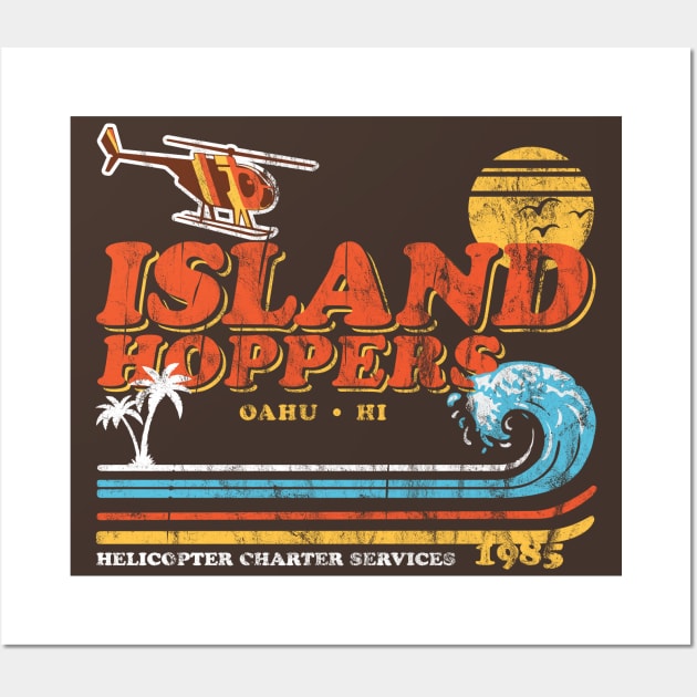 Island Hoppers Retro Worn Wall Art by Alema Art